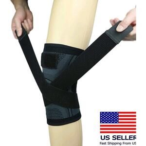2x Knee Brace Patella Support Sleeve with Compression Strap to MCL Meniscus Tear